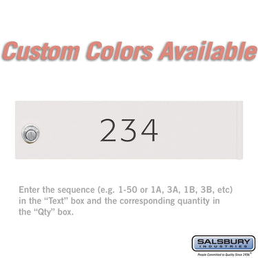 Custom Door Engraving - Black Filled - for Custom Color 4C Horizontal Mailbox and Parcel Locker Door